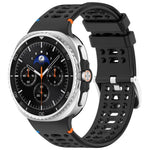 Dây đồng hồ silicone lỗ thoáng khóa bạc hợp kim xDfind, dành cho Samsung Galaxy Watch8 / Watch8 Classic
