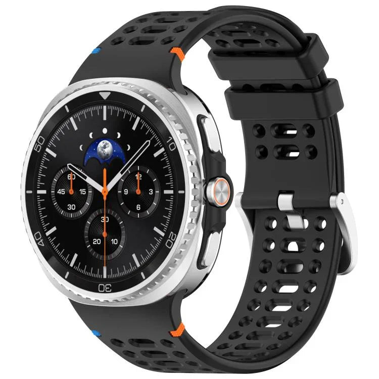 Dây đồng hồ silicone lỗ thoáng khóa bạc hợp kim xDfind, dành cho Samsung Galaxy Watch8 / Watch8 Classic