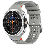 Dây đồng hồ silicone lỗ thoáng khóa bạc hợp kim xDfind, dành cho Samsung Galaxy Watch8 / Watch8 Classic