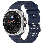 Dây đồng hồ silicone lỗ thoáng khóa bạc hợp kim xDfind, dành cho Samsung Galaxy Watch8 / Watch8 Classic