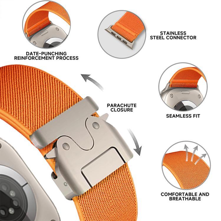 Dây đồng hồ nylon co giãn khóa dù xDfind, dành cho Apple Watch 42 / 44 / 45 / 46 / 49mm, dành cho Apple Watch 38 / 40 / 41 / S10 42mm