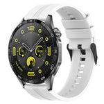 xDfind Silicone Black Buckle Watch Band, 20mm For Amazfit Active 2 / GTS4 Mini, 22mm For Huawei Watch GT5 / GT5 Pro