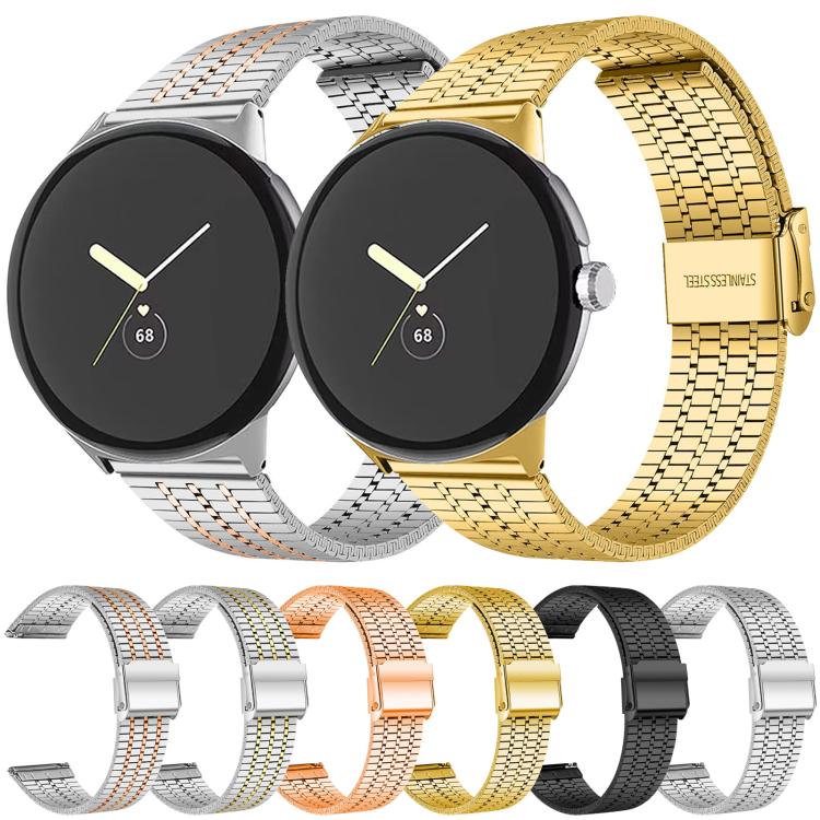 Dây đồng hồ thép không gỉ khóa bảy hạt xDfind, dành cho Google Pixel Watch 4 / Watch 3 45mm, dành cho Google Pixel Watch 4 / 3 / 2 / 1 41mm