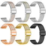 xDfind Seven Beads Buckle Stainless Steel Watch Band, For Garmin Fenix 8 / 7X / 6X / 5X 26mm, For Garmin Fenix 8 / 7 / 6 / 5 22mm