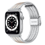 Dây đồng hồ thép không gỉ khóa bảy hạt xDfind, dành cho Apple Watch 42 / 44 / 45 / 46 / 49mm, dành cho Apple Watch 38 / 40 / 41 / S10 42mm
