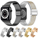 Dây đồng hồ thép không gỉ khóa bảy hạt xDfind, dành cho Apple Watch 42 / 44 / 45 / 46 / 49mm, dành cho Apple Watch 38 / 40 / 41 / S10 42mm
