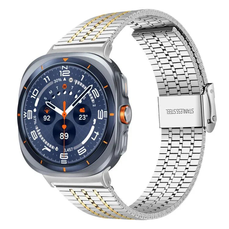 Dây đồng hồ thép không gỉ khóa bảy hạt xDfind, dành cho Samsung Galaxy Watch Ultra / Ultra 2025, Samsung Galaxy Watch8 / 8 Classic, Samsung Galaxy Watch 7 / 6 / 5 / FE