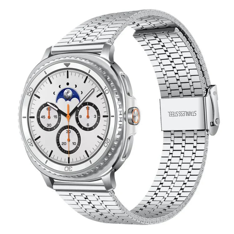 Dây đồng hồ thép không gỉ khóa bảy hạt xDfind, dành cho Samsung Galaxy Watch Ultra / Ultra 2025, Samsung Galaxy Watch8 / 8 Classic, Samsung Galaxy Watch 7 / 6 / 5 / FE