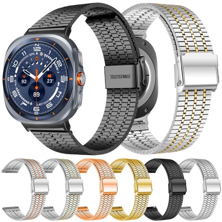Dây đồng hồ thép không gỉ khóa bảy hạt xDfind, dành cho Samsung Galaxy Watch Ultra / Ultra 2025, Samsung Galaxy Watch8 / 8 Classic, Samsung Galaxy Watch 7 / 6 / 5 / FE