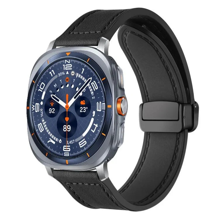 Dây đồng hồ silicone họa tiết da ngựa hoang khóa nam châm xDfind, dành cho Samsung Galaxy Watch Ultra / Ultra 2025, Samsung Galaxy Watch8 / 8 Classic