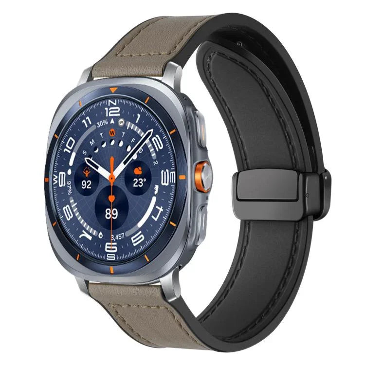 Dây đồng hồ silicone họa tiết da ngựa hoang khóa nam châm xDfind, dành cho Samsung Galaxy Watch Ultra / Ultra 2025, Samsung Galaxy Watch8 / 8 Classic