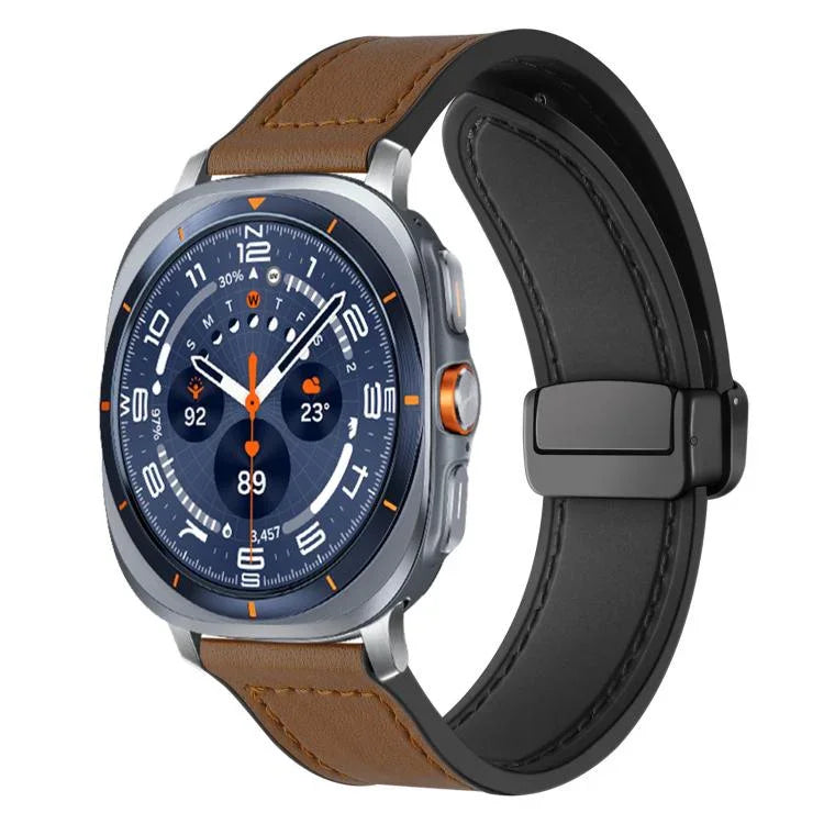 Dây đồng hồ silicone họa tiết da ngựa hoang khóa nam châm xDfind, dành cho Samsung Galaxy Watch Ultra / Ultra 2025, Samsung Galaxy Watch8 / 8 Classic