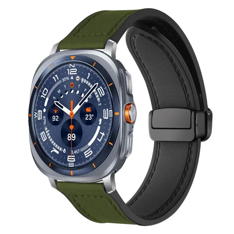 Dây đồng hồ silicone họa tiết da ngựa hoang khóa nam châm xDfind, dành cho Samsung Galaxy Watch Ultra / Ultra 2025, Samsung Galaxy Watch8 / 8 Classic