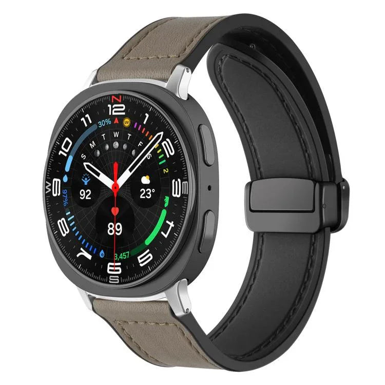 Dây đồng hồ silicone họa tiết da ngựa hoang khóa nam châm xDfind, dành cho Samsung Galaxy Watch Ultra / Ultra 2025, Samsung Galaxy Watch8 / 8 Classic