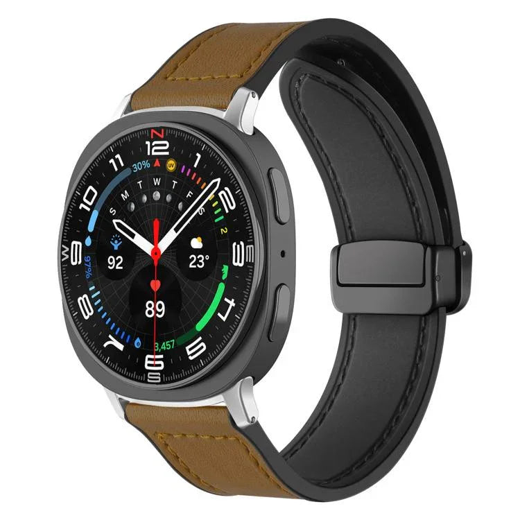 Dây đồng hồ silicone họa tiết da ngựa hoang khóa nam châm xDfind, dành cho Samsung Galaxy Watch Ultra / Ultra 2025, Samsung Galaxy Watch8 / 8 Classic