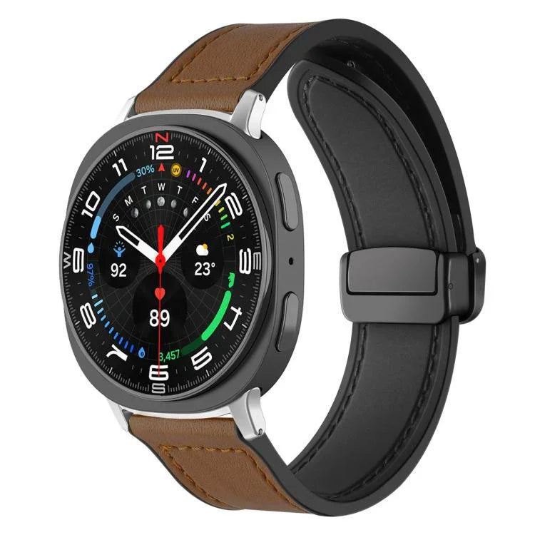 Dây đồng hồ silicone họa tiết da ngựa hoang khóa nam châm xDfind, dành cho Samsung Galaxy Watch Ultra / Ultra 2025, Samsung Galaxy Watch8 / 8 Classic