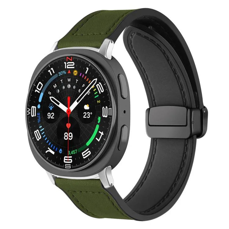 Dây đồng hồ silicone họa tiết da ngựa hoang khóa nam châm xDfind, dành cho Samsung Galaxy Watch Ultra / Ultra 2025, Samsung Galaxy Watch8 / 8 Classic