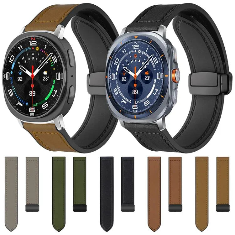 Dây đồng hồ silicone họa tiết da ngựa hoang khóa nam châm xDfind, dành cho Samsung Galaxy Watch Ultra / Ultra 2025, Samsung Galaxy Watch8 / 8 Classic