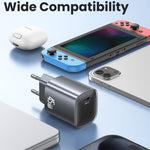 USAMS CC323 T66 Sạc nhanh GaN 45W USB-C / Type-C, phích cắm EU, CC323