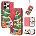 Ốp lưng điện thoại da khóa móc dây đeo tay chủ đề Giáng Sinh, dành cho iPhone 17e / 16e, iPhone 17 Pro Max, iPhone 17 Pro, iPhone 17, iPhone Air, iPhone 16 Pro Max, iPhone 16 Pro, iPhone 16 Plus