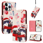 Ốp lưng điện thoại da khóa móc dây đeo tay chủ đề Giáng Sinh, dành cho iPhone 17e / 16e, iPhone 17 Pro Max, iPhone 17 Pro, iPhone 17, iPhone Air, iPhone 16 Pro Max, iPhone 16 Pro, iPhone 16 Plus