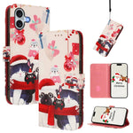 Ốp lưng điện thoại da khóa móc dây đeo tay chủ đề Giáng Sinh, dành cho iPhone 17e / 16e, iPhone 17 Pro Max, iPhone 17 Pro, iPhone 17, iPhone Air, iPhone 16 Pro Max, iPhone 16 Pro, iPhone 16 Plus
