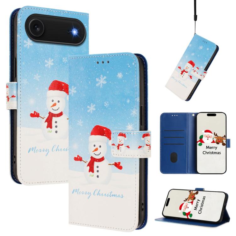 Ốp lưng điện thoại da khóa móc dây đeo tay chủ đề Giáng Sinh, dành cho iPhone 17e / 16e, iPhone 17 Pro Max, iPhone 17 Pro, iPhone 17, iPhone Air, iPhone 16 Pro Max, iPhone 16 Pro, iPhone 16 Plus