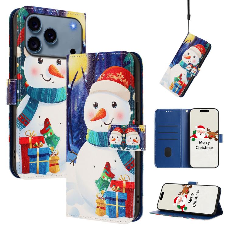Ốp lưng điện thoại da khóa móc dây đeo tay chủ đề Giáng Sinh, dành cho iPhone 17e / 16e, iPhone 17 Pro Max, iPhone 17 Pro, iPhone 17, iPhone Air, iPhone 16 Pro Max, iPhone 16 Pro, iPhone 16 Plus