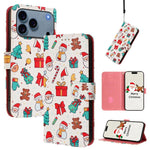 Ốp lưng điện thoại da khóa móc dây đeo tay chủ đề Giáng Sinh, dành cho iPhone 17e / 16e, iPhone 17 Pro Max, iPhone 17 Pro, iPhone 17, iPhone Air, iPhone 16 Pro Max, iPhone 16 Pro, iPhone 16 Plus