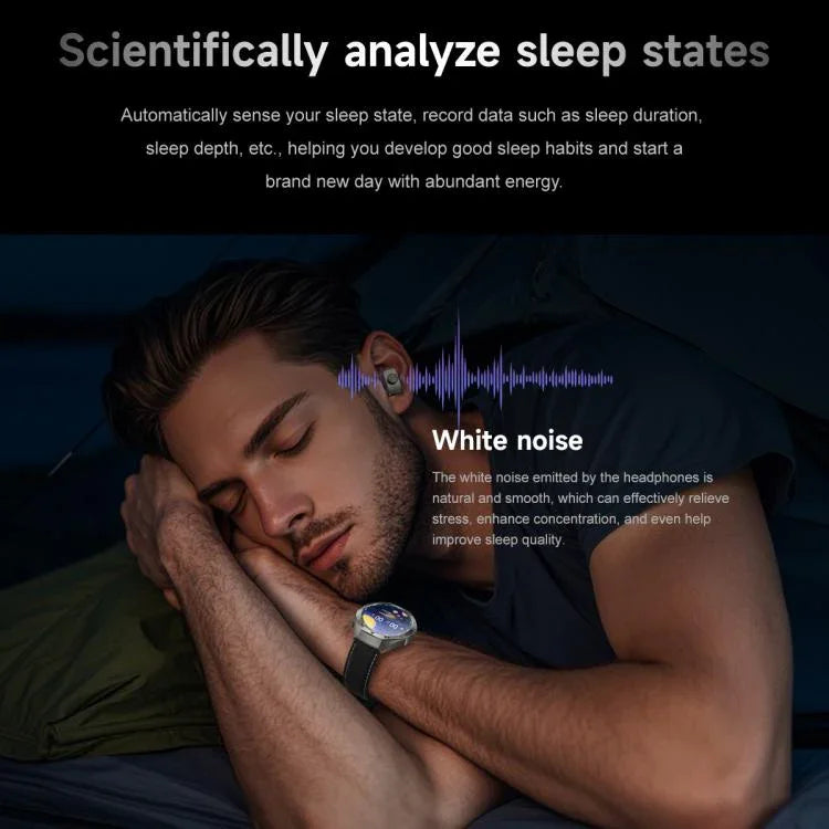 Tai nghe Bluetooth hai tai F38 đồng hồ thông minh IP67 hỗ trợ theo dõi nhịp tim, chất liệu silicone, da, thép