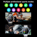 Tai nghe Bluetooth hai tai F38 đồng hồ thông minh IP67 hỗ trợ theo dõi nhịp tim, chất liệu silicone, da, thép