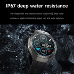 Tai nghe Bluetooth hai tai F38 đồng hồ thông minh IP67 hỗ trợ theo dõi nhịp tim, chất liệu silicone, da, thép