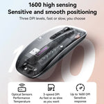Chuột không dây Bluetooth hai chế độ trong suốt Yesido KB29, KB29 (Trắng), KB29 (Đen)