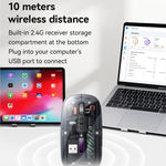 Chuột không dây Bluetooth hai chế độ trong suốt Yesido KB29, KB29 (Trắng), KB29 (Đen)