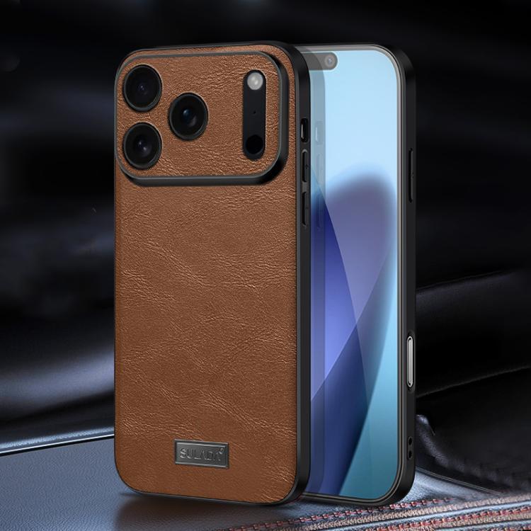 Ốp lưng điện thoại da thủ công kết hợp TPU chống sốc SULADA, dành cho iPhone 17 Pro Max, iPhone 17 Pro, iPhone 17, iPhone Air