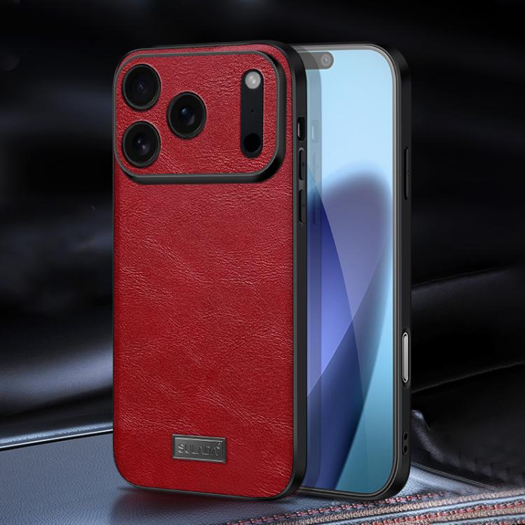 Ốp lưng điện thoại da thủ công kết hợp TPU chống sốc SULADA, dành cho iPhone 17 Pro Max, iPhone 17 Pro, iPhone 17, iPhone Air