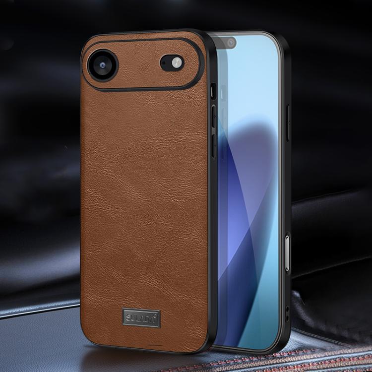 Ốp lưng điện thoại da thủ công kết hợp TPU chống sốc SULADA, dành cho iPhone 17 Pro Max, iPhone 17 Pro, iPhone 17, iPhone Air