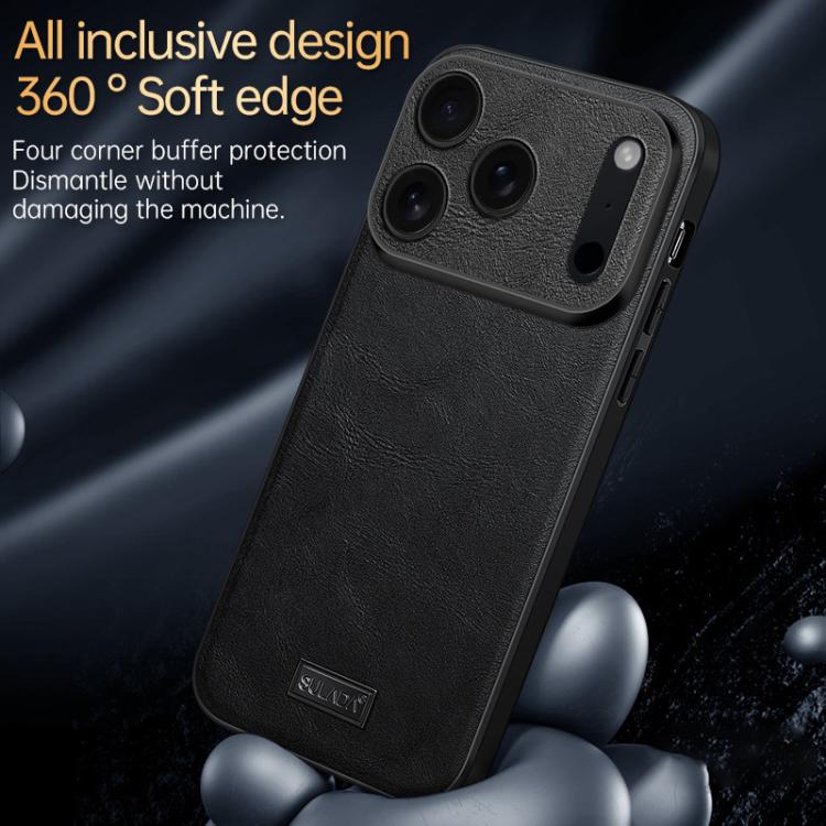 Ốp lưng điện thoại da thủ công kết hợp TPU chống sốc SULADA, dành cho iPhone 17 Pro Max, iPhone 17 Pro, iPhone 17, iPhone Air