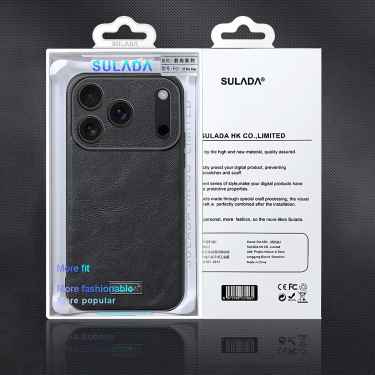 Ốp lưng điện thoại da thủ công kết hợp TPU chống sốc SULADA, dành cho iPhone 17 Pro Max, iPhone 17 Pro, iPhone 17, iPhone Air