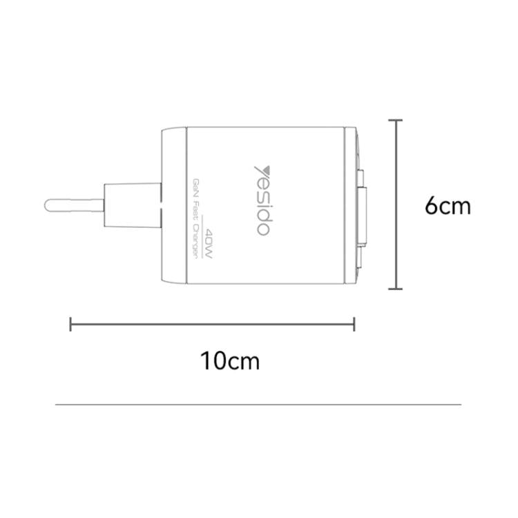 Sạc nhanh Yesido YC99 40W với cáp Type-C kéo dài, YC99