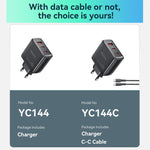 Sạc nhanh ba cổng 65W Yesido YC144, YC144
