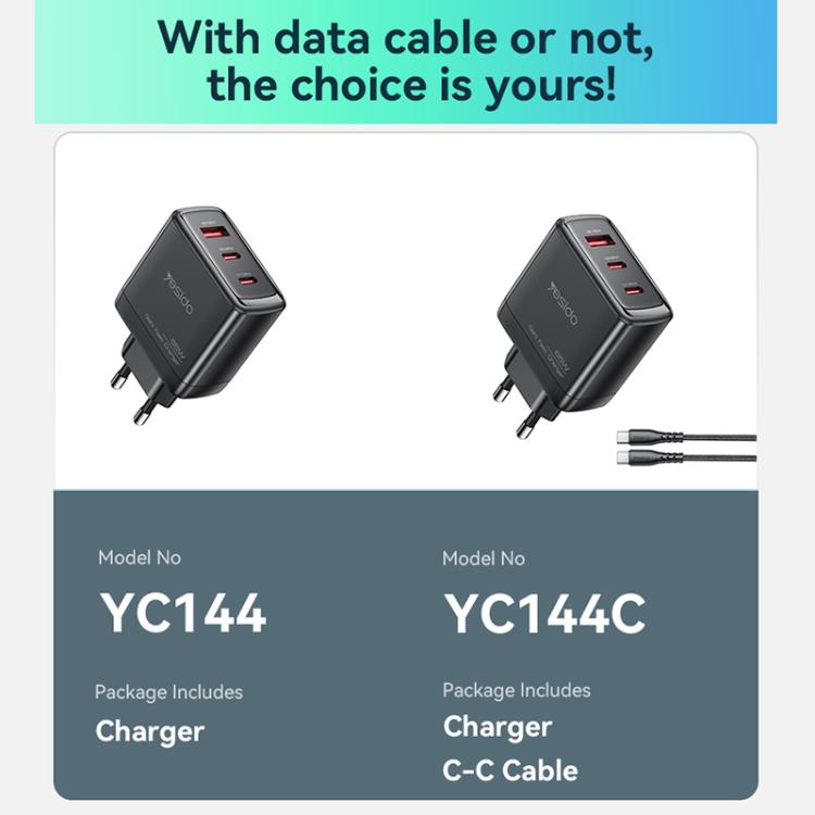 Sạc nhanh ba cổng 65W Yesido YC144, YC144