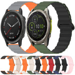 xDfind Loop Magnetic Glossy Silicone Watch Band, For Garmin Fenix 8/7X/6X/5X 26mm, For Garmin Fenix 8/7/6/5 22mm, For Garmin Fenix 8/7S/6S/5S 20mm, For Garmin Forerunner 45 / 45S / Swim 2, For Garmin Forerunner 35/30/35J