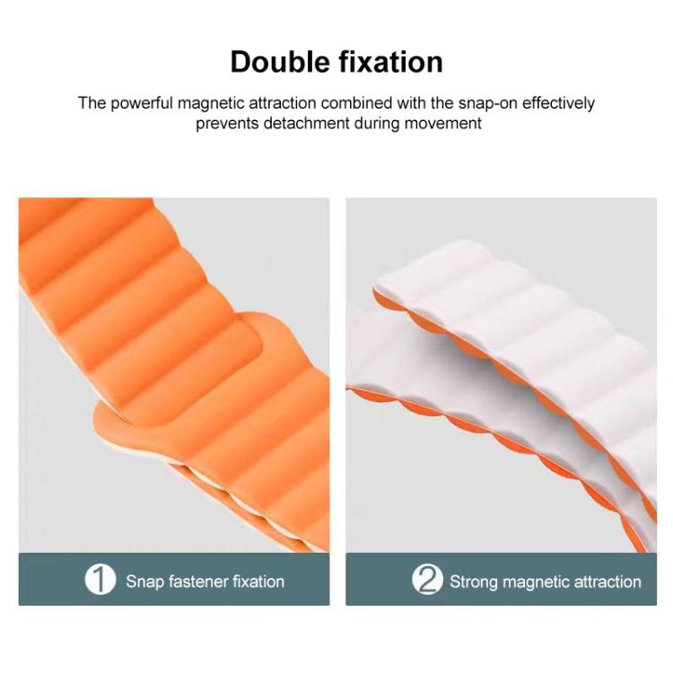 xDfind Loop Magnetic Glossy Silicone Watch Band, For Garmin Fenix 8/7X/6X/5X 26mm, For Garmin Fenix 8/7/6/5 22mm, For Garmin Fenix 8/7S/6S/5S 20mm, For Garmin Forerunner 45 / 45S / Swim 2, For Garmin Forerunner 35/30/35J