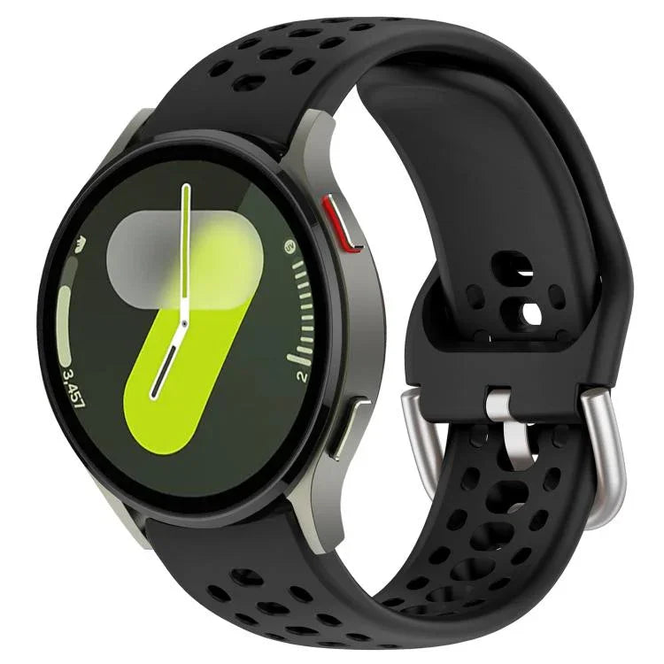 Dây đồng hồ thể thao silicone khóa bạc xDfind, Dành cho Samsung Galaxy Watch 7 / 6 / 5 / FE