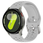 Dây đồng hồ thể thao silicone khóa bạc xDfind, Dành cho Samsung Galaxy Watch 7 / 6 / 5 / FE