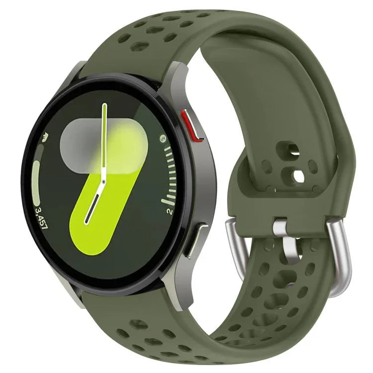 Dây đồng hồ thể thao silicone khóa bạc xDfind, Dành cho Samsung Galaxy Watch 7 / 6 / 5 / FE