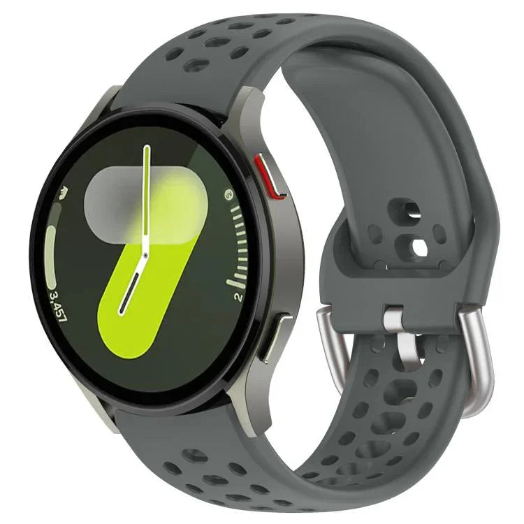 Dây đồng hồ thể thao silicone khóa bạc xDfind, Dành cho Samsung Galaxy Watch 7 / 6 / 5 / FE
