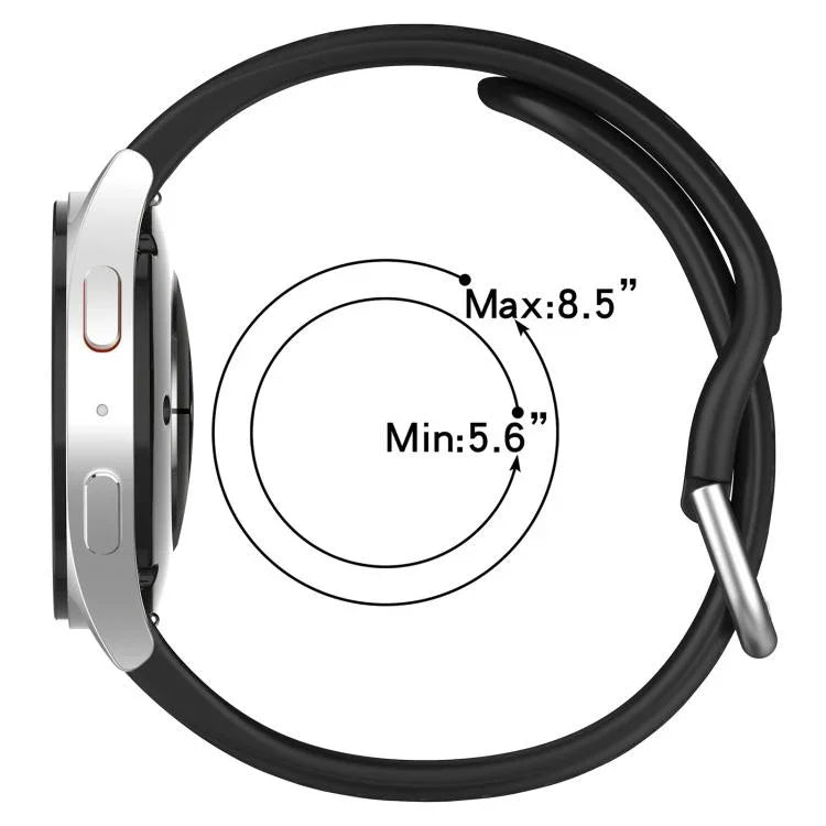 Dây đồng hồ thể thao silicone khóa bạc xDfind, Dành cho Samsung Galaxy Watch 7 / 6 / 5 / FE