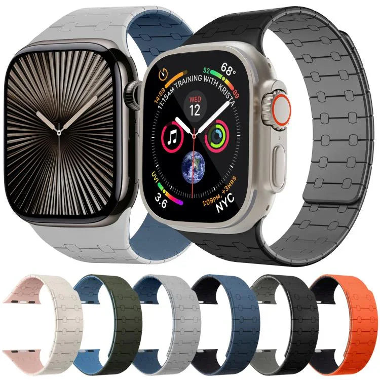 Dây Đeo Đồng Hồ Silicone Từ Tính Màu Tương Phản xDfind, Dành Cho Apple Watch 42 / 44 / 45 / 46 / 49mm, Dành Cho Apple Watch 38 / 40 / 41 / S10 42mm